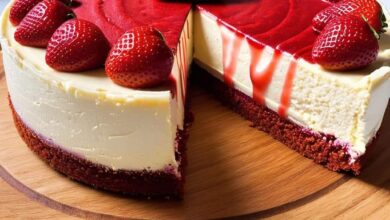 Indulge in Sweet Perfection: How to Make a Strawberry Red Velvet Cheesecake