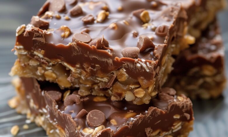 Chewy No-Bake Chocolate Peanut Butter Oat Bars: Your New Favorite Treat