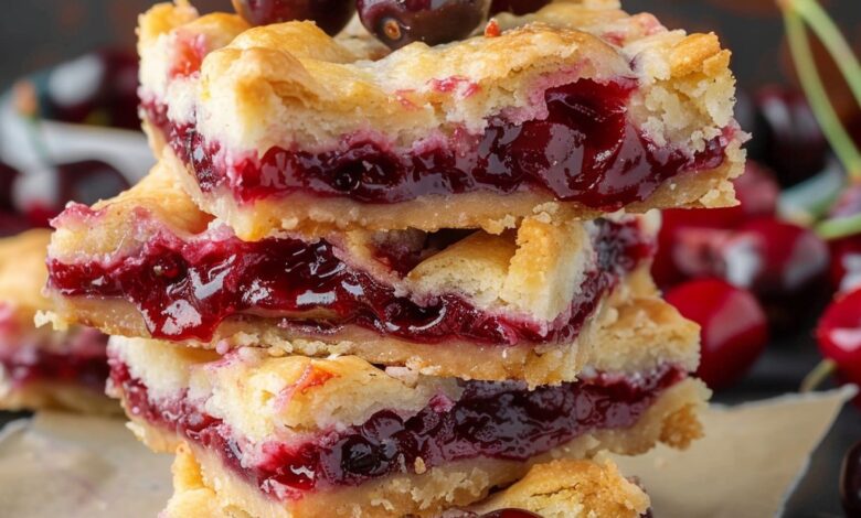 Homemade Cherry Pie Bars: A Fruity and Buttery Delight