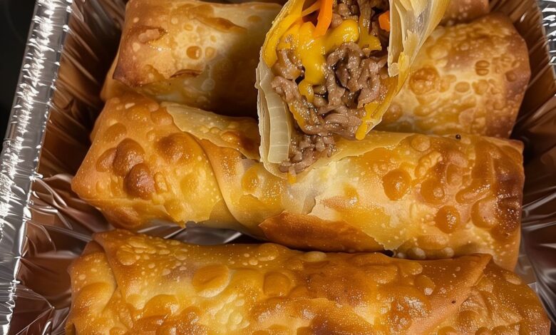 Cheesy Beef Egg Rolls: A Crispy and Flavorful Snack for Any Occasion