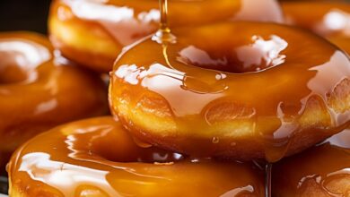 Caramel-Glazed Homemade Donuts: A Sweet and Decadent Treat