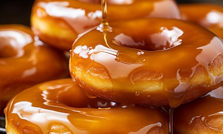 Caramel-Glazed Homemade Donuts: A Sweet and Decadent Treat