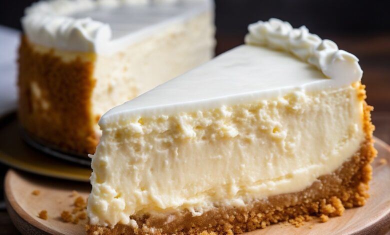 Classic New York-Style Cheesecake with a Buttery Graham Cracker Crust