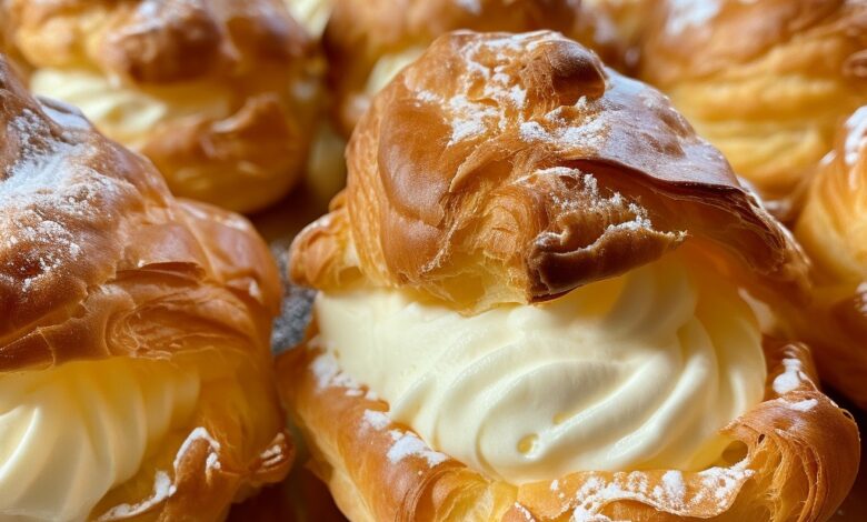 Perfect Cream Puffs: Light, Flaky Pastry Filled with Sweet Cream