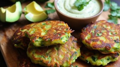 Zucchini Fritters with Creamy Herb Avocado Dip – A Delicious and Healthy Treat